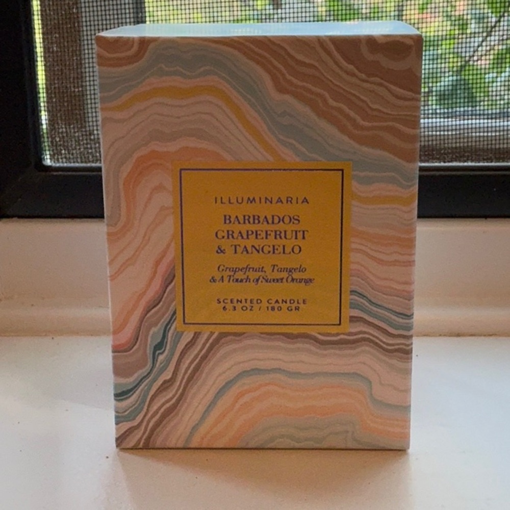 COPY - Barbados Grapefruit & Tangelo Scented Candle - clear glass with gift box